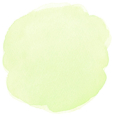 水彩の丸型テクスチャ | 黄緑