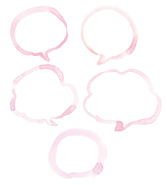 ふきだし2|水彩
