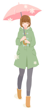 雪の結晶と女の子