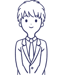 会社員男性の手書き風イラスト素材