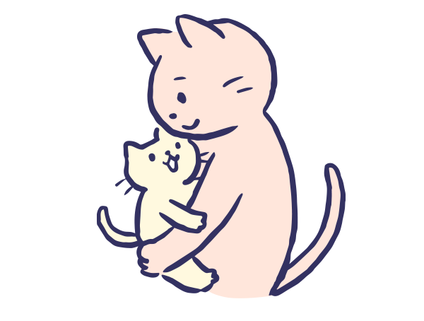 猫の赤ちゃんと親