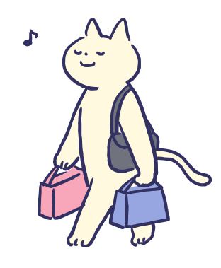 擬人化｜買い物をする猫