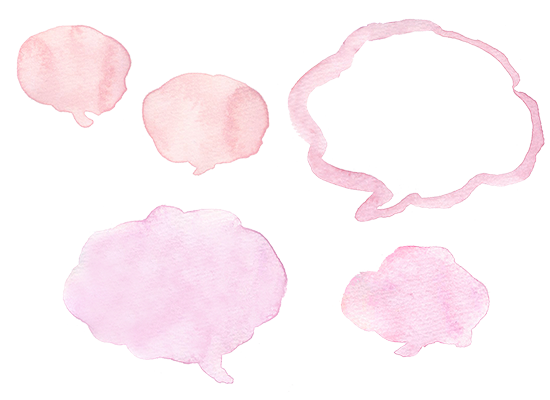 ふきだし1|水彩