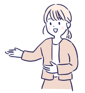 説明をする女性